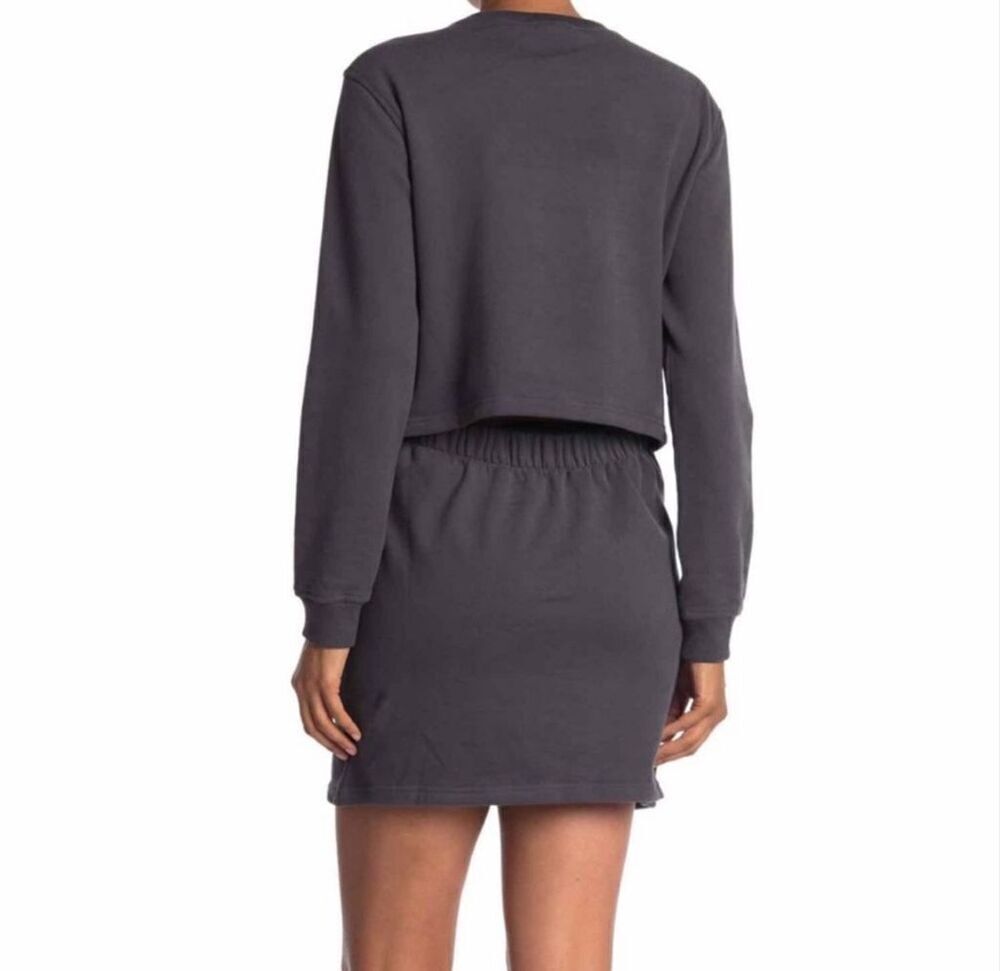 Thakoon XS Gray Open Back Sweater Dress Knee Length Casual - Picture 3 of 6